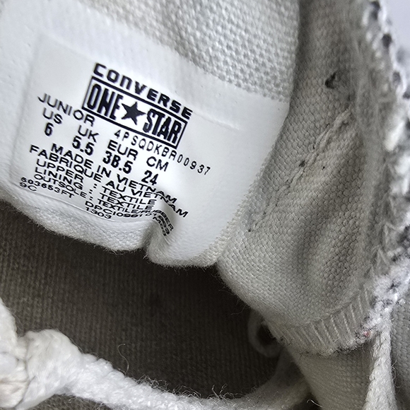 Converse One Star White And Gray Low Top Sneaker Sz 6 - Picture 7 of 7
